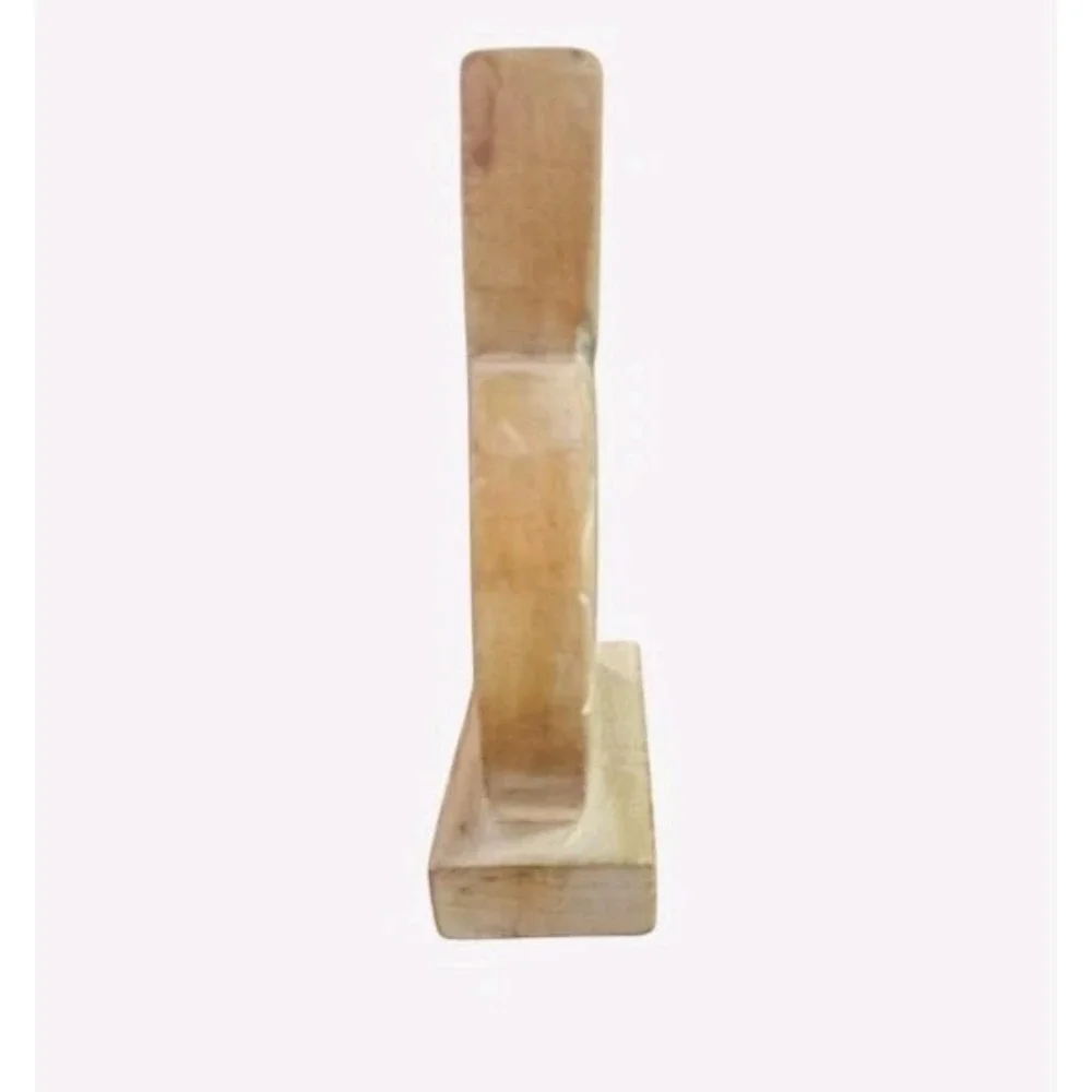 White Washed Wooden Owl Figurine 7
